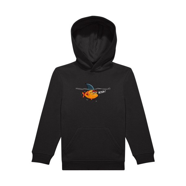 sweat capuche enfant Black Bouh!