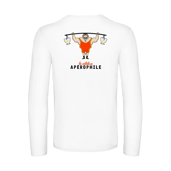aperophile-t-shirt-manches-longues-original-humour -White