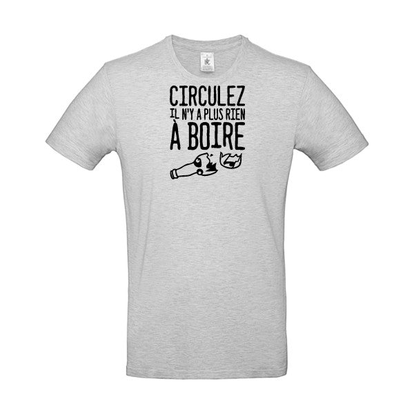 Circulez il n'y a plus rien à boire flex noir B&C - E190 T-shirt|Ash||2XL