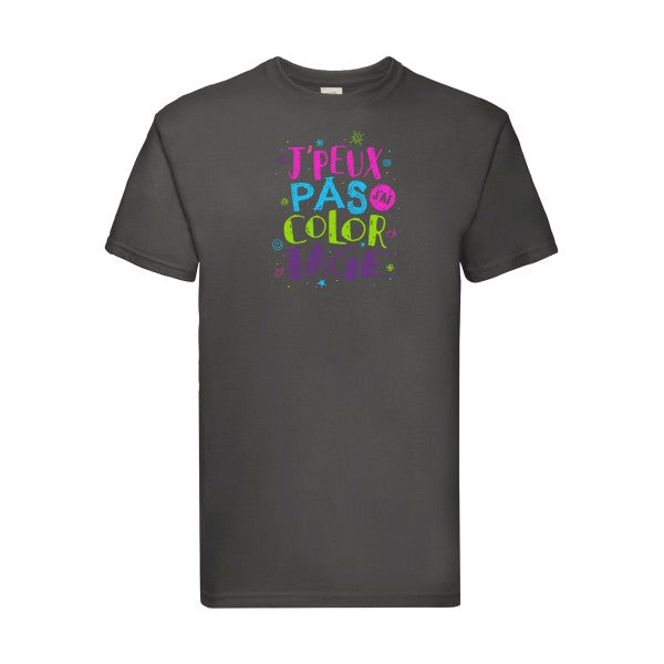 J'peux pas j'ai coloriage Fruit of the loom 205 g/m² T-shirt/ light graphite