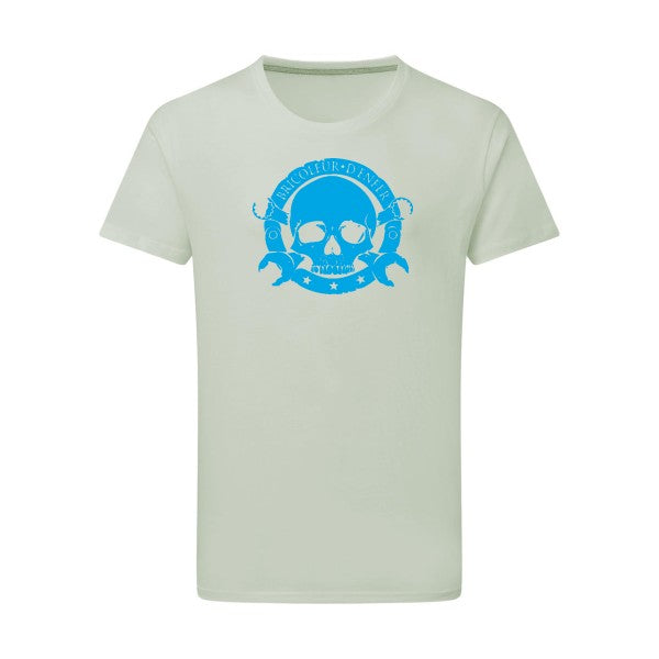 bricoleur d'enfer - Flex bleu clair Tshirt original Pastel Macchiato  2XL