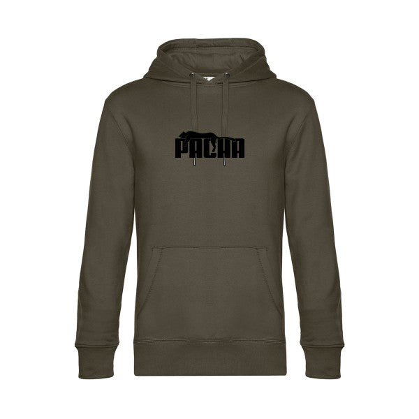 Pacha sweat shirt original Khaki flex Noir impression Face