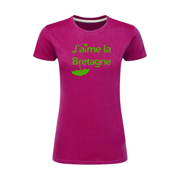 J'aime la Bretagne |Vert pomme |T shirt original femme|SG