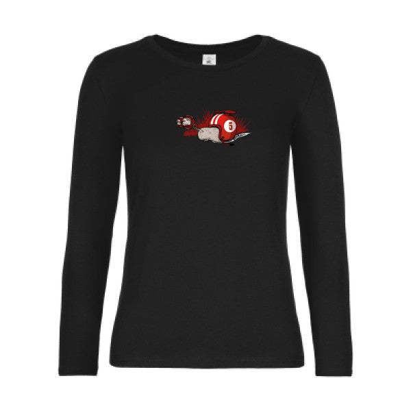 t-shirt lsl femme F0-  Black flex 