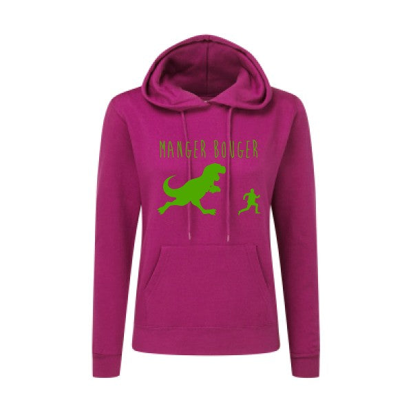 MANGER BOUGER Vert pomme |Sweat original à capuche Femme