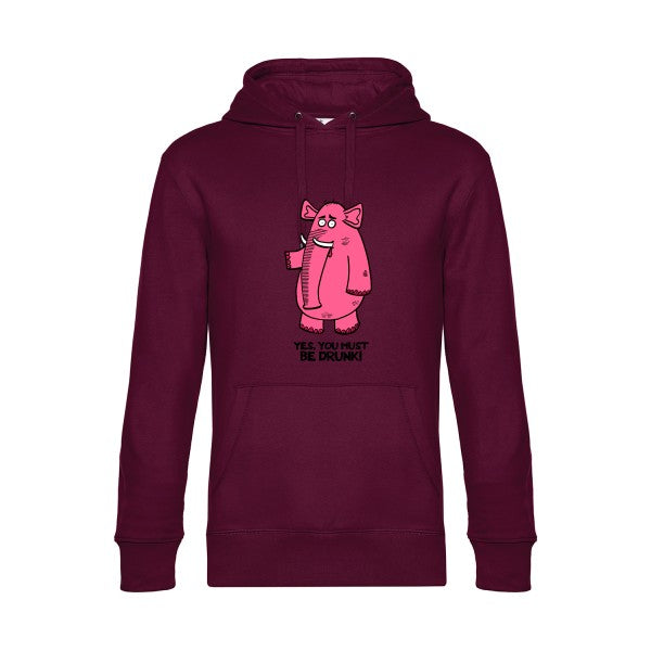 Pink-elephant- Sweat à capuche original Burgundy - RueDuTeeshirt