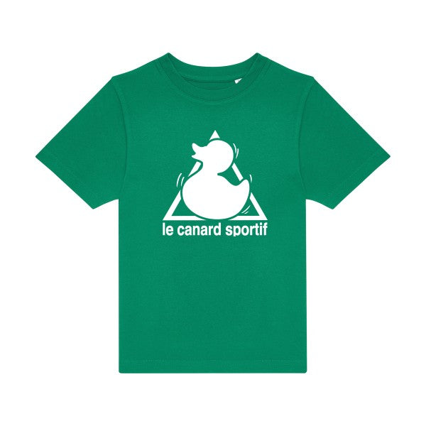 T-shirt original enfant Canard-Sportif couleur Kelly green flex Blanc
