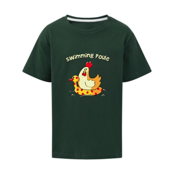 swimming poule SG - Kids T-shirt enfant Bottle Green Taille 152 (11-12/2XL)