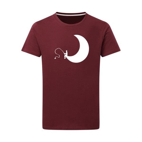 pêcheur d'étoiles -Flex Blanc sur T-shirt SG  Burgundy  2XL