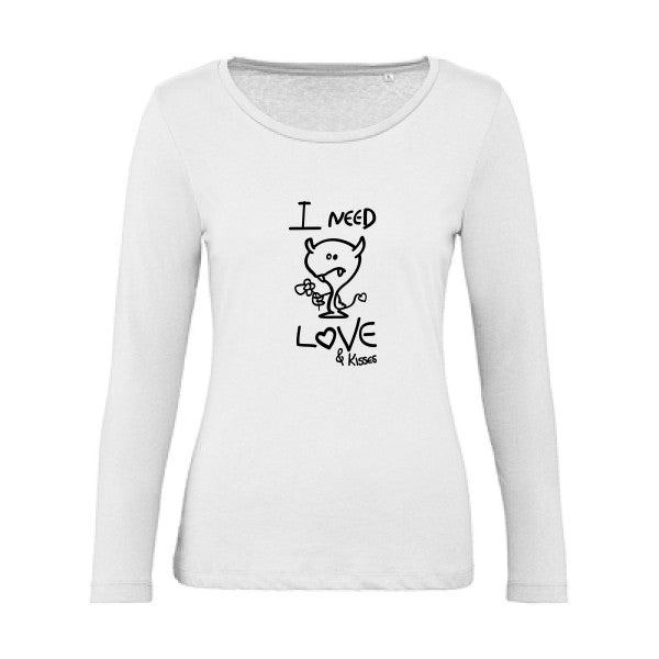 LOVER Noir |   T shirt manches longues femme|100% bio