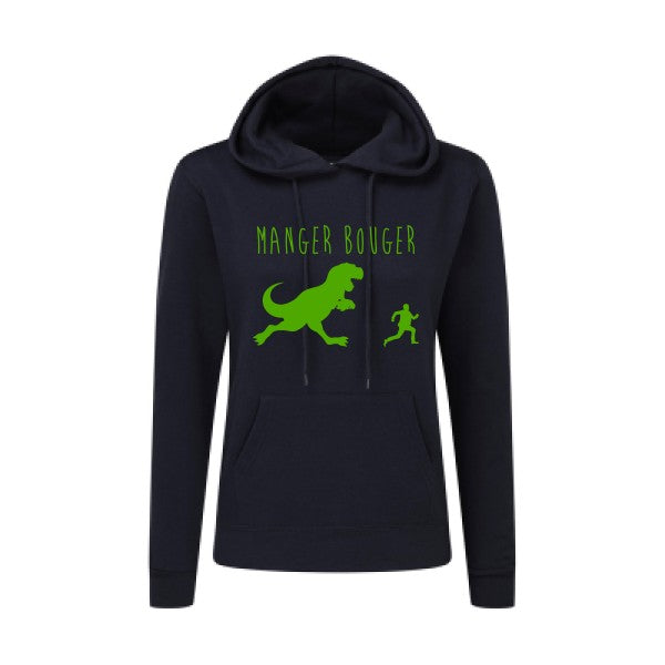 MANGER BOUGER Vert pomme |Sweat original à capuche Femme