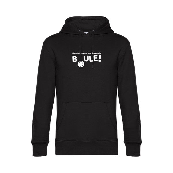Perdre-la-boule sweat shirt original Black flex Blanc impression Face