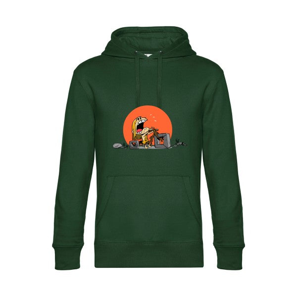 Wheel- Sweat à capuche original Bottle Green - RueDuTeeshirt