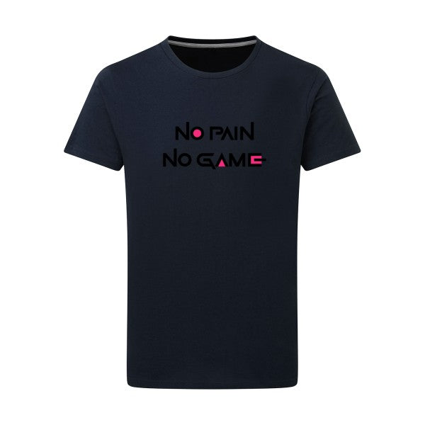 T-shirt homme NO PAIN NO GAME - T-shirt rigolo pour les sportifs Navy 5XL