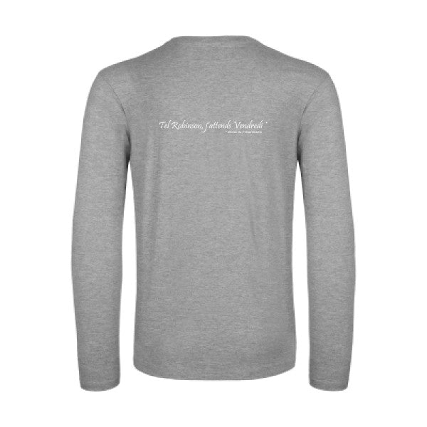 yes vendredi  - t shirt- manches- longues- original- humour- Sport Grey impression Dos