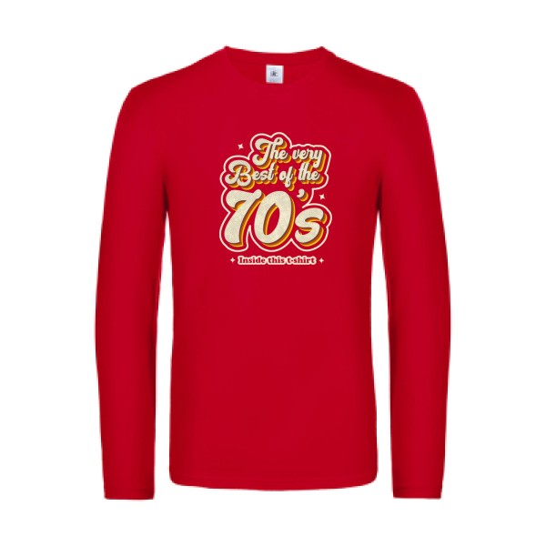 70s-t-shirt-manches-longues-original-humour -Red