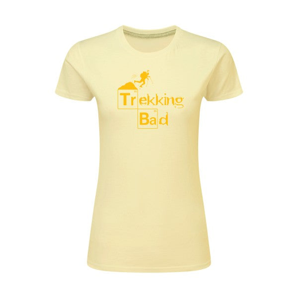 Trekking bad | jaune Or |T shirt original femme|SG