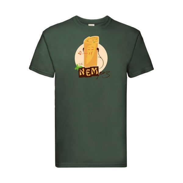 NEMp3 Fruit of the loom 205 g/m² T-shirt/ bottle green