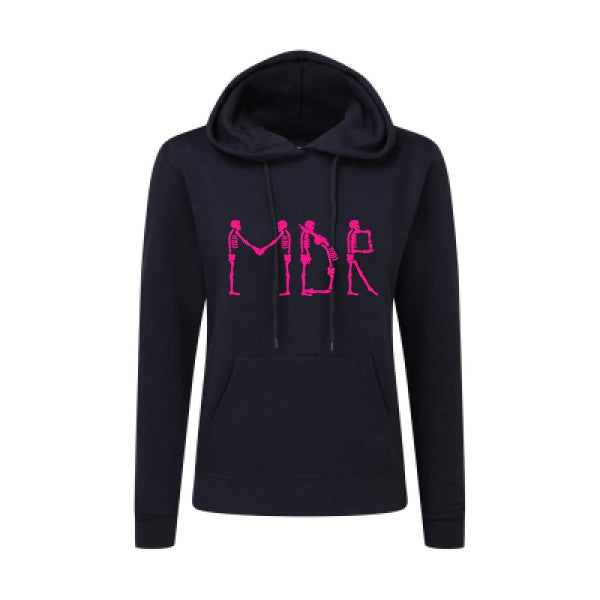 MDR Rose Fluo |Sweat original à capuche Femme