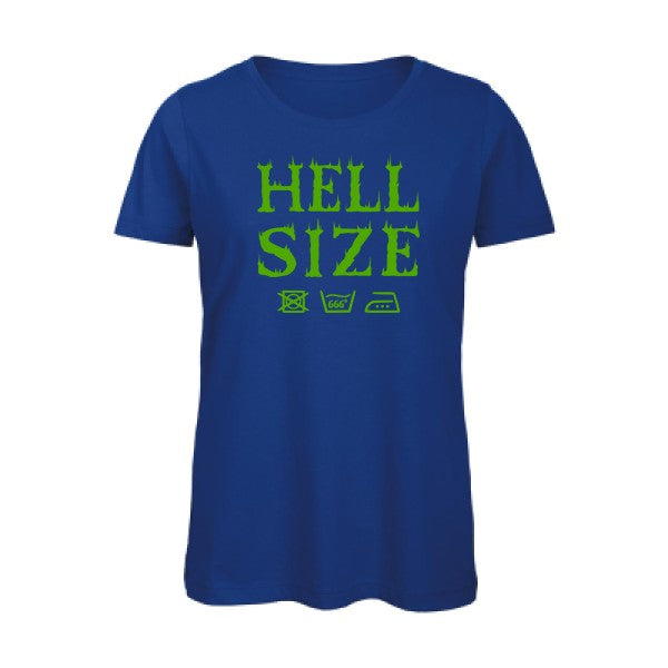 T shirt humour bio femme   femme bio|HELL SIZE ! Vert pomme 