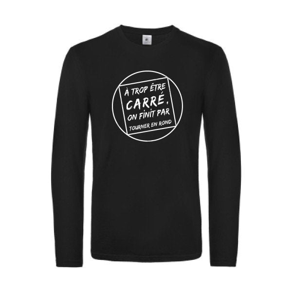 cercle vicieux - t shirt- manches- longues- original- humour- Black impression Face