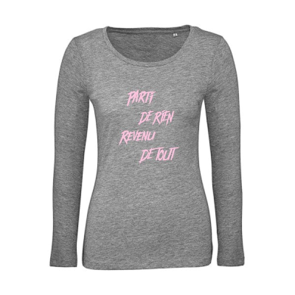 Parti de rien Rose |   T shirt manches longues femme|100% bio