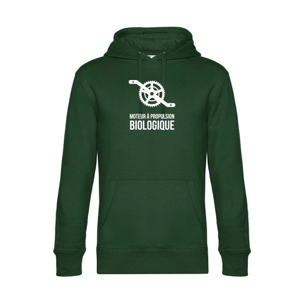 Cyclisme-&-ecologie sweat shirt original Bottle Green flex Blanc impression Face