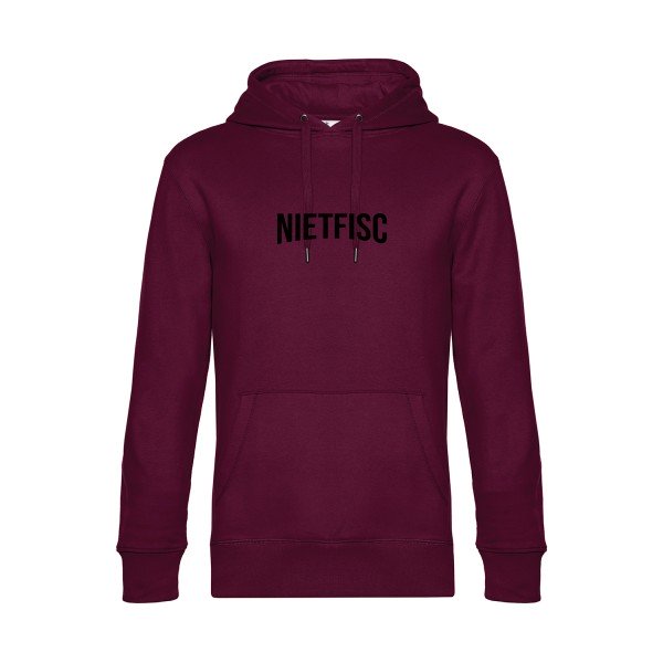 NIETFISC sweat shirt original Burgundy flex Noir impression Face