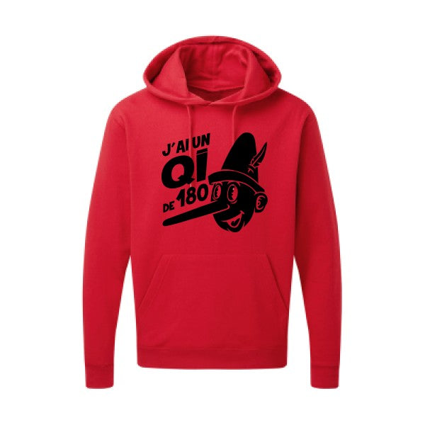 Quotient intellectuel |Sweat  capuche humoristique noir 