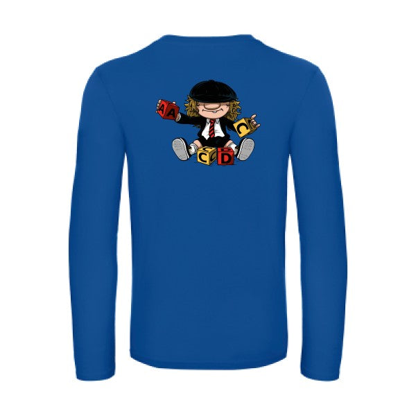 acdc-t-shirt-manches-longues-original-humour -Royal Blue