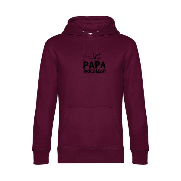Papa-bricoleur sweat shirt original Burgundy flex Noir impression Face