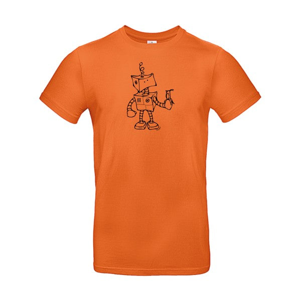 Robot & Bird flex noir B&C - E190 T-shirt|Urban Orange||2XL