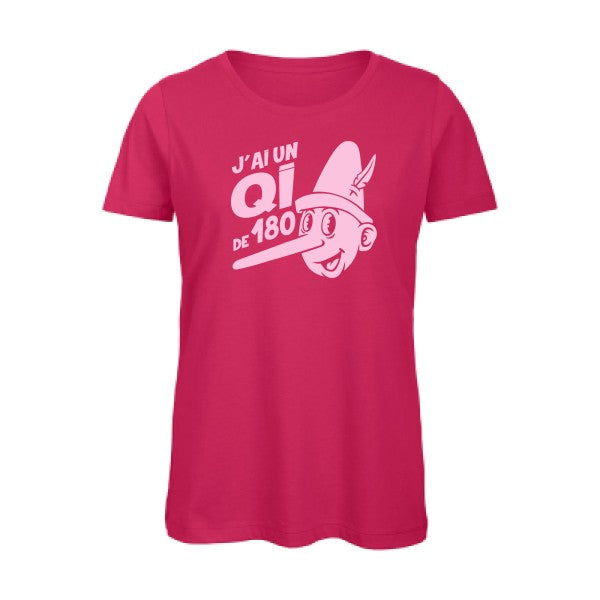 T shirt humour bio femme   femme bio|Quotient intellectuel Rose 