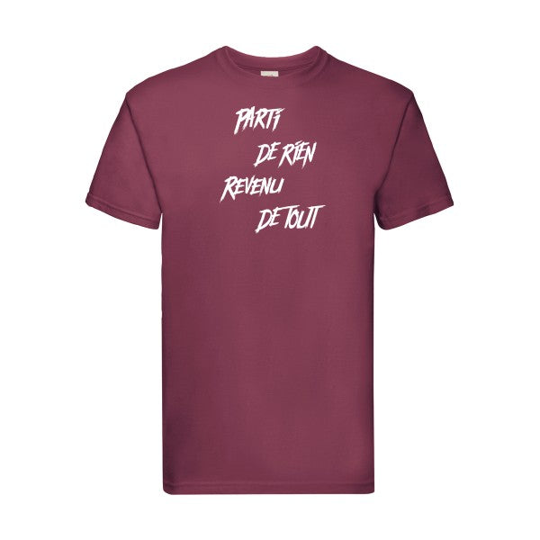 T-shirt|Parti de rien |Blanc |Fruit of the loom 205  G