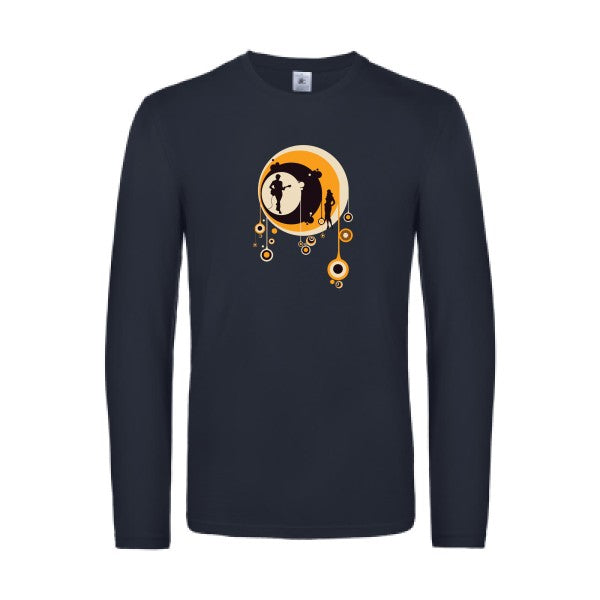 70-s-t-shirt-manches-longues-original-humour -Navy