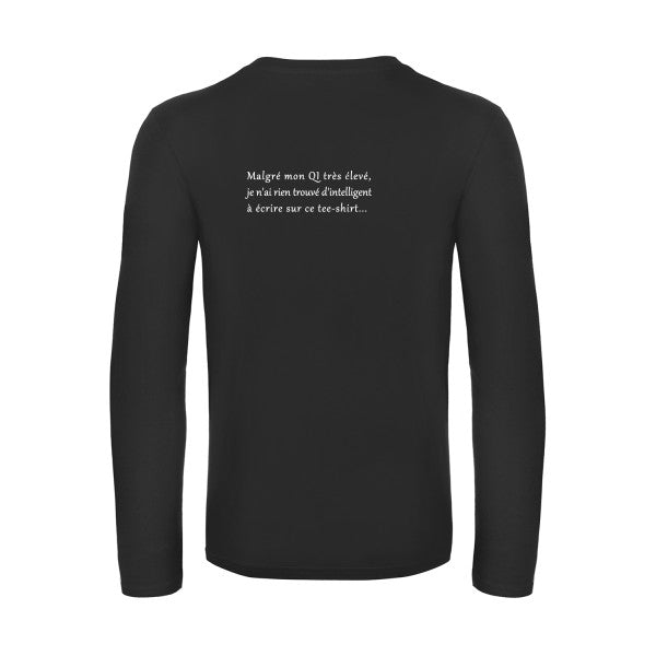 qi - t shirt- manches- longues- original- humour- Black impression Dos