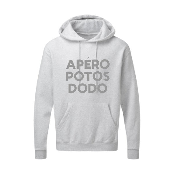 Apéro Potos Dodo  |Sweat  capuche humoristique Gris 