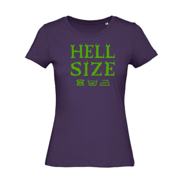 T shirt humour bio femme   femme bio|HELL SIZE ! Vert pomme 