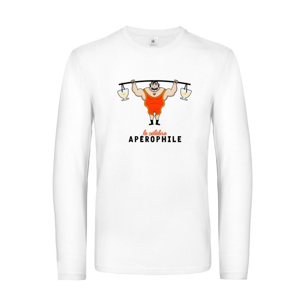 aperophile-t-shirt-manches-longues-original-humour -White