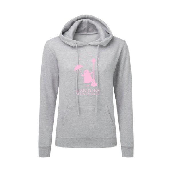 Hantons sous la pluie Rose |Sweat original à capuche Femme