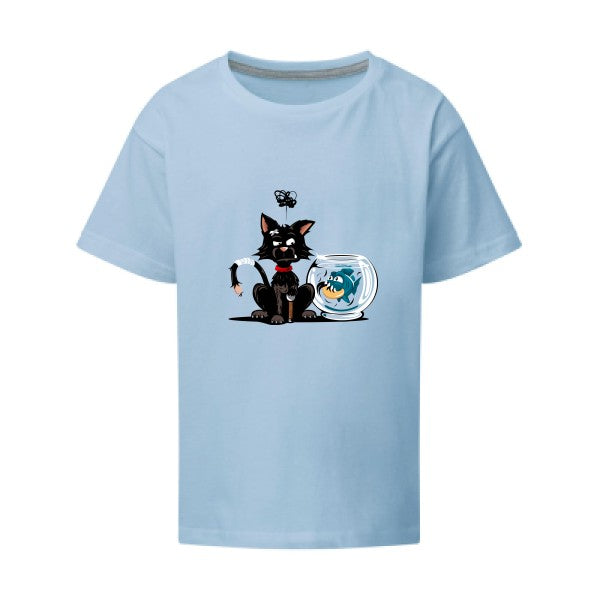 Le piranha et le chat SG - Kids T-shirt enfant Sky Taille 152 (11-12/2XL)