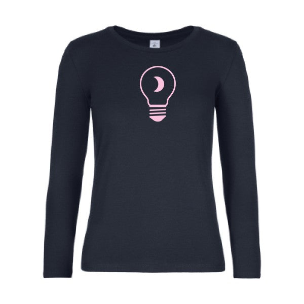 t-shirt lsl femme Noctambule Navy flex Rose