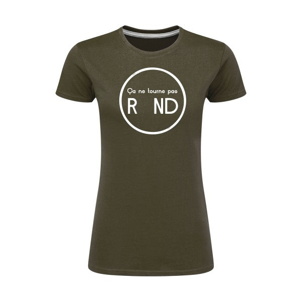 ça ne tourne pas rond !| Blanc |T shirt original femme|SG