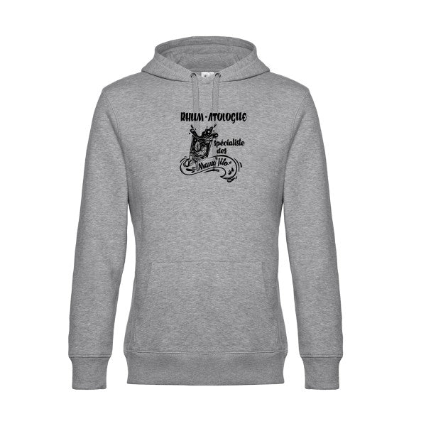 Rhum-atologue sweat shirt original Heather Grey flex Noir impression Face