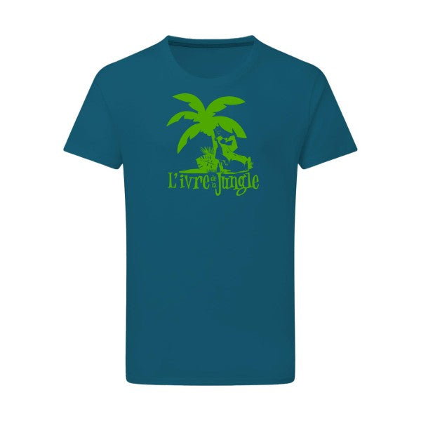 L'ivre de la jungle vert pomme -Flex vert pomme sur T-shirt SG  Petrol  2XL