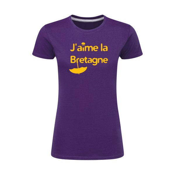 J'aime la Bretagne |jaune Or |T shirt original femme|SG