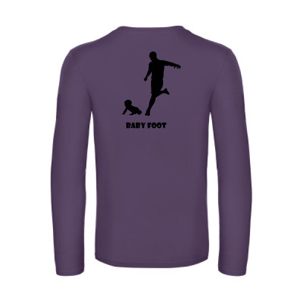 baby foot - t shirt- manches- longues- original- humour- Urban Purple impression Dos