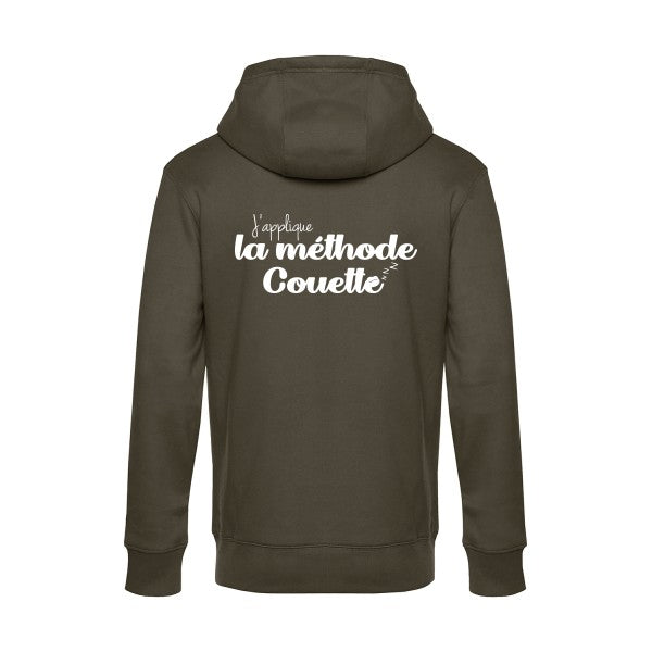 La-methode-Couette sweat shirt original Khaki flex Blanc impression Dos