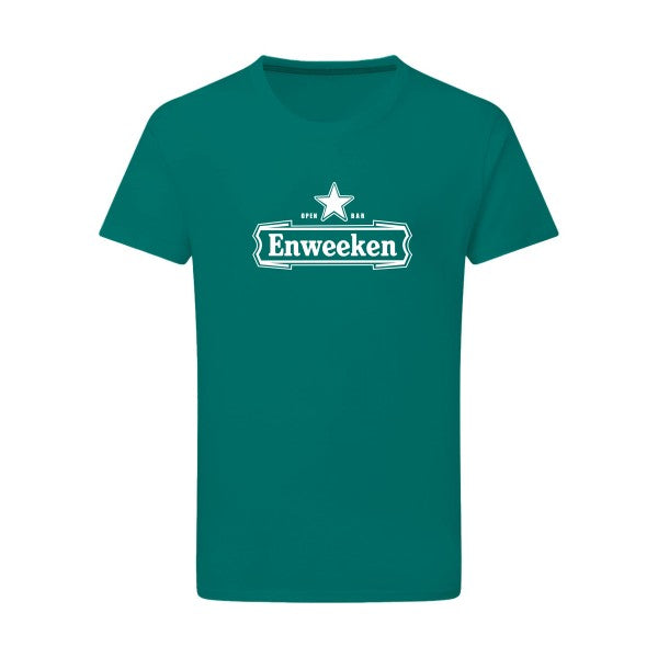 En week end !  Blanc -Flex Blanc sur T-shirt SG  Emerald Green  2XL