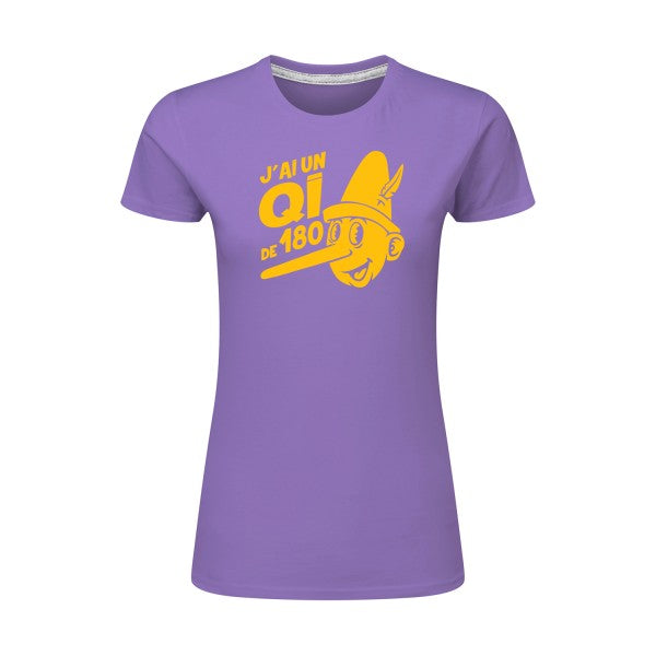 Quotient intellectuel jaune Or |T shirt original femme|SG